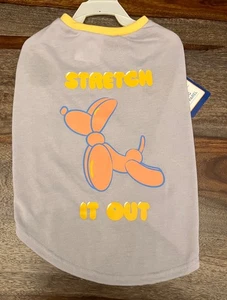 NEW Top Paw Stretch It Out Balloon Dog Pet Purple T-Shirt Size Medium - Picture 1 of 3