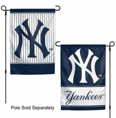 New York Yankees 2 Sided Double Garden Flag Outdoor Window Yard Banner 12 x18 - Image 1 of 4