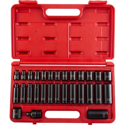 Sunex 3329 3/8-Inch Drive Standard and Deep Metric Impact Socket Set, Metric,... - Image 1 of 4