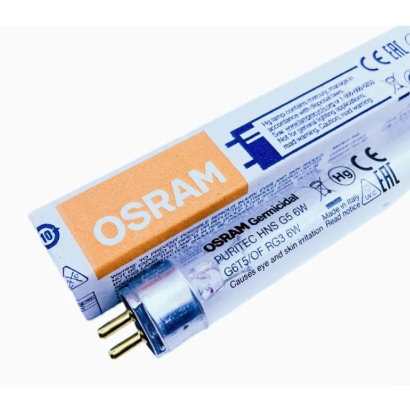 OSRAM HNS 6W UV germicidal lamp G6T5/OF PURITEC G5 UVC disinfection tube Filter - Image 1 of 2
