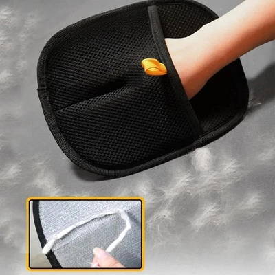 1PC Double-Sided Pet Hair Removal Gloves Reusable Fur Grooming Carpet Tool - image 1 of 4
