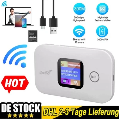 4G/5G LTE Tragbare Mobiler Wireless WLAN Router Hotspot WiFi Modem SIM Karte Neu - Bild 1 von 4