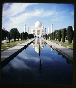 Taj Mahal AGRA India - 1950s Stereo Realist 3D Slide #1122 - Picture 1 of 3