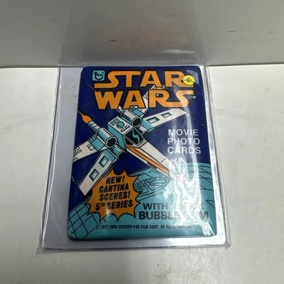 1 запечатанная восковая упаковка 1977 Topps Star Wars 5-я серия - Изображение 1 из 2