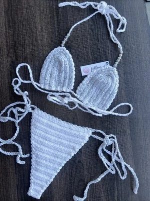 Handmade Crochet Bikini Set - Image 1 of 4