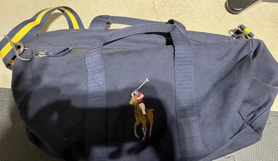 Ralph Lauren® Polo™ BAG DUFFLE • LENGTH: NAVY BLUE • CANVAS • NEW • TRAVEL STRAP - Image 1 of 4