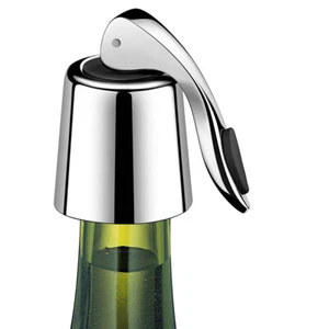 Wine Bottle Stopper Stainless Steel Leakproof Silicone Sealer Wine Fresh Saver - Picture 1 of 7