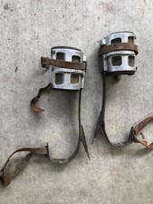 Mallory Vintage Climbing Safety Belt, Rope + Gaffs Spurs Lineman or Logger
