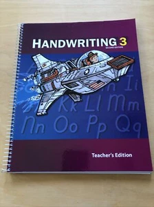  BJU BOB JONES homeschooling Handwriting 3 Teacher's edition 3rd grade  - Imagen 1 de 5