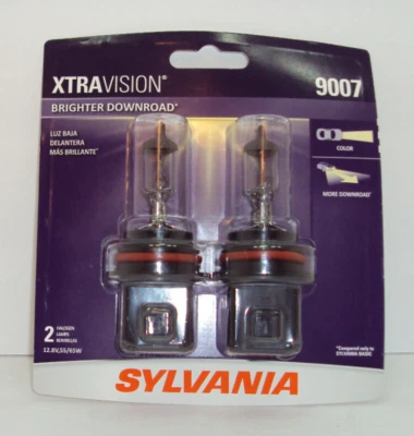 Sylvania 9007 XTRAvision Halogen Head Light Bulbs - 2 Pack - NEW & SEALED Foto 1 de 4