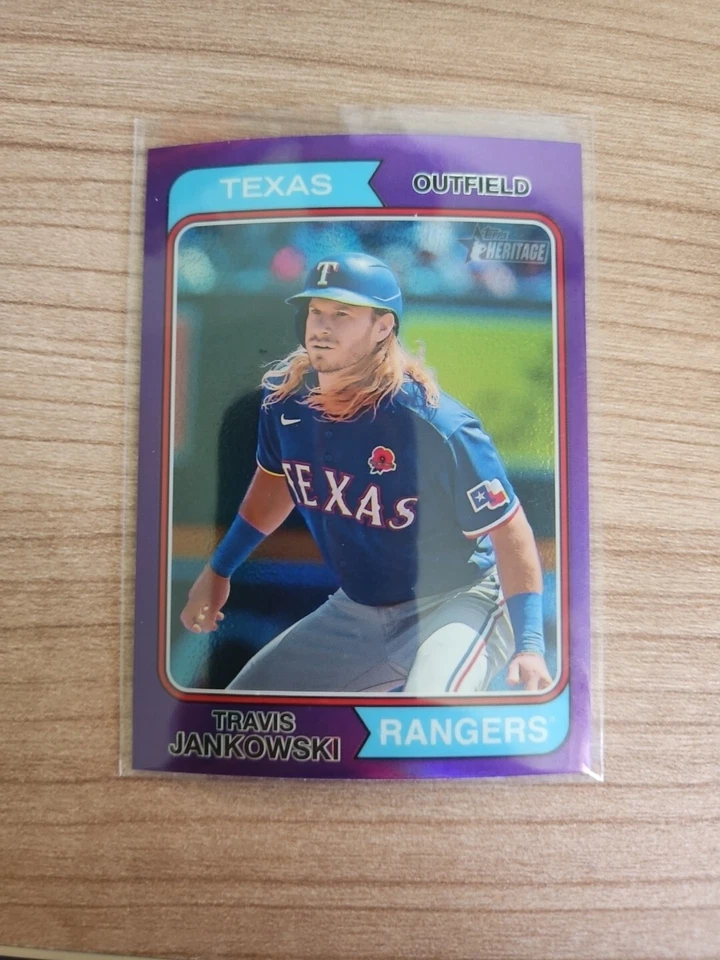 20w3 Topps Heritage Chrome Purple Refractor #678 Travis Jankowski - Image 1 of 2