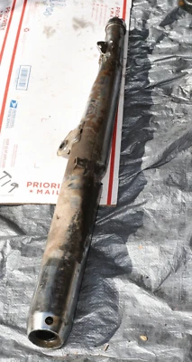 Yamaha RD 350 1973-75 OEM amortiguador trasero abolladuras Foto 1 de 4