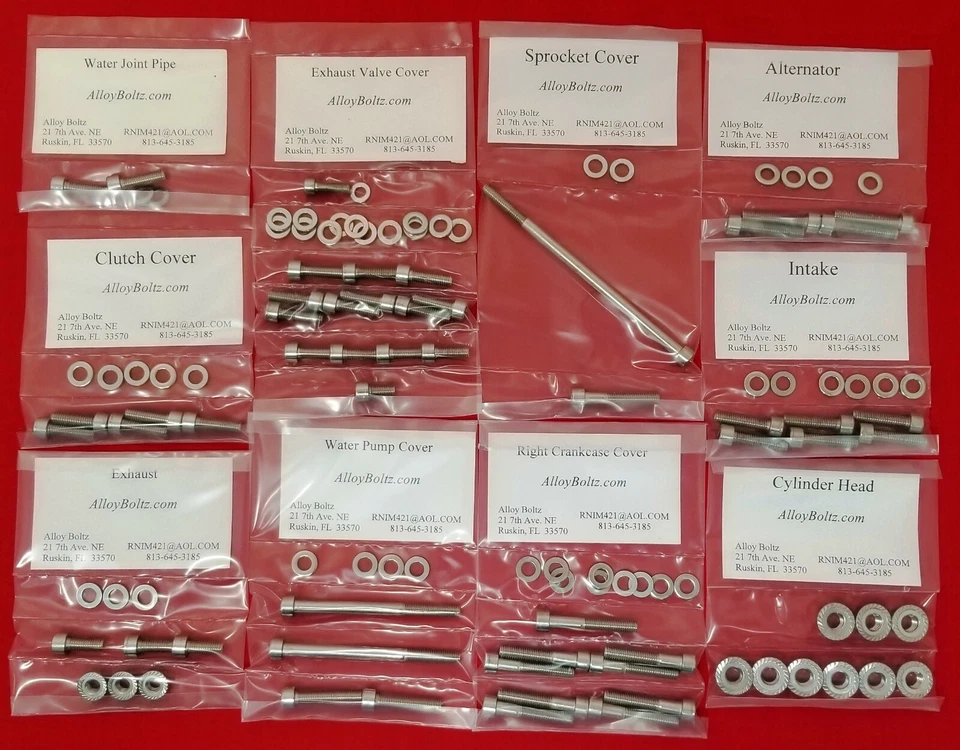 JUEGO DE TORNILLOS DE MOTOR HONDA 1987 1988 1989 CR125R ACERO INOXIDABLE PULIDO Foto 1 de 1