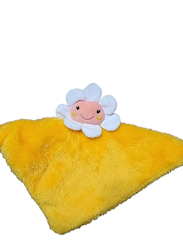 DTU Inc Blanco Margarita Amarillo Lovey Bebé Manta de Seguridad Peluche Lovey Chupete Foto 1 de 4