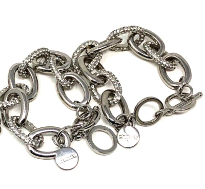 Eslabón de cadena de diamantes de imitación de Chico de 7 a 8 pulgadas - Lote de 2 Foto 1 de 4