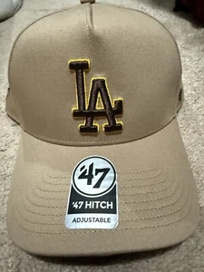 Los Angeles Dodgers Hat '47 Hitch Tan/Brown Adjustable Snapback New - Picture 1 of 3