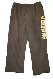 Cleveland Browns Nike NFL Sweatpants Mens 2XL Elastic Waist Logo Brown - Picture 1 of 3