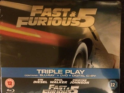 Fast & Furious 5 Blu-Ray + DVD UK Steelbook ( New & Sealed ) - Image 1 of 2