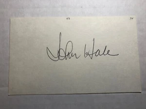 Los Angeles Dodgers Doug John Hale 1974 World Series Autographed 3x5 Index Card - Picture 1 of 2