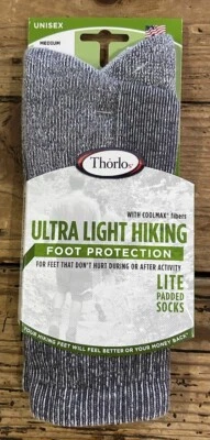 Thorlos Mens Level 2 Hiking All Activity Crew Socks Medium NEW 1 Pair - Image 1 of 3