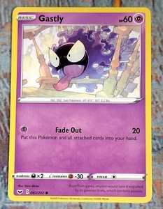 GASTLY 083/202 Common Swords & Shields 2020 Basic Pokémon  - Picture 1 of 4