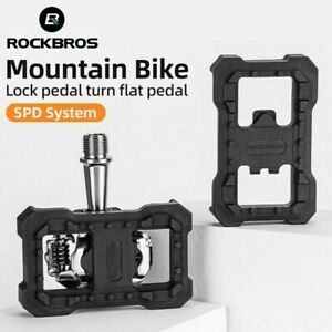 ROCKBROS MTB Flat Pedal Adapter Clipless Platform Adapter Pedal for Shimano SPD
