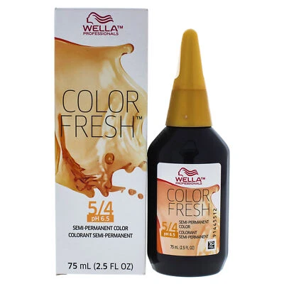 Wella Professional Color Fresh 5/4 PH 6.5 Color Semipermanente, Marrón/Rojo Foto 1 de 2
