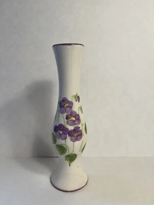 Florero vintage 1981 FTDA Bud azul hecho en Brasil mesa estante decoración Foto 1 de 4