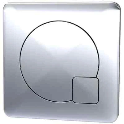 Hudson Reed Contemporary Chrome Dual Flush Plate WC Toilet Push Button