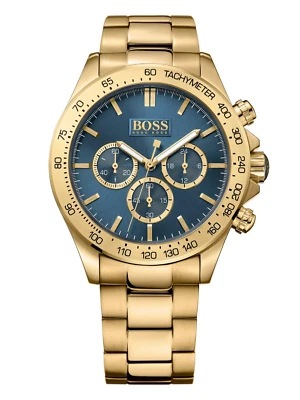 Кварцевые мужские часы с хронографом HUGO BOSS Ikon HB1513340 синий циферблат 44 мм - Изображение 1 из 4