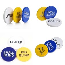Smartdealspro 3Pcs Small Blind, Big Blind And Dealer Poker Buttons