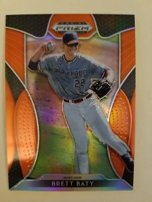 2019 Panini Prizm Draft Picks Brett Baty Orange Prizm #16 New York Mets Call Up - Image 1 of 4