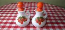 Vintage Avon Strawberry Milk Decanters set Country Kitchen Table