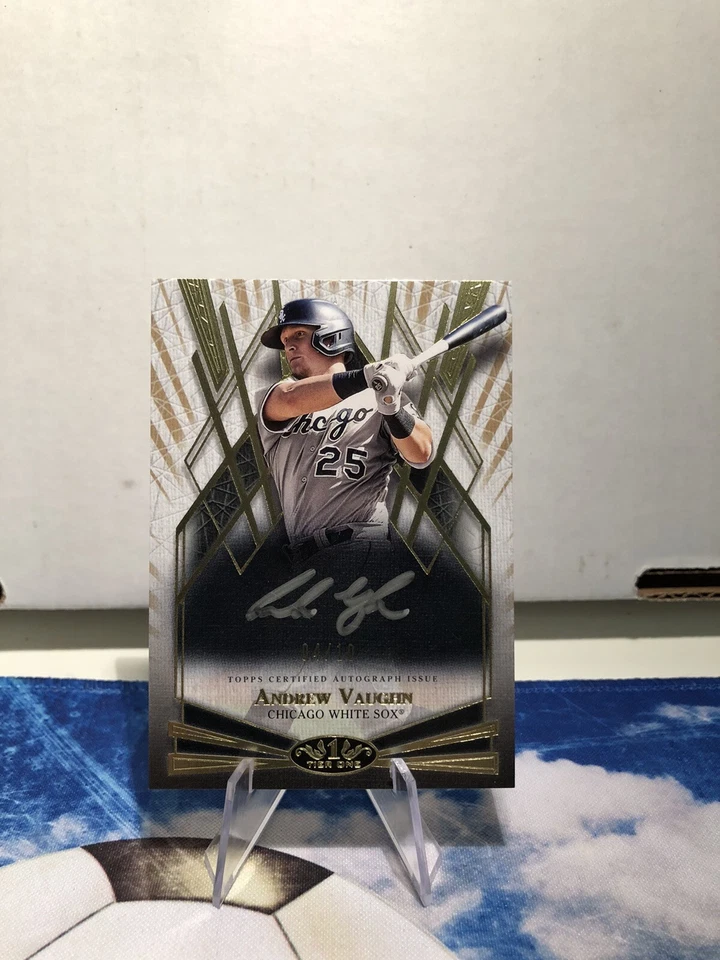 2022 Topps Tier One ANDREW VAUGHN Auto /10 #BOA-AVA White sox - Image 1 of 2
