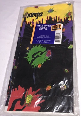 Capa de mesa vintage Goosebumps papel Hallmark 54"x89" Party Express 1995 feita nos EUA - Imagem 1 de 4