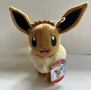 NWT Jazwares Pokemon Eevee Wink 8 inch Plush / Plushie - A15 SOFT - Picture 1 of 4