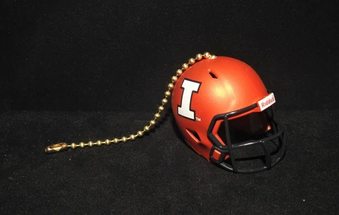 ILLINOIS FIGHTING ILLINI Ceiling Fan HELMET PULL CHAIN New Football (1 hole) Cover