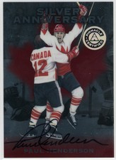 1997-98 Pinnacle Certified Silver Anniversary Paul Henderson Black Auto Canada