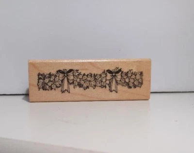 Garland and Bows stamp - Delafield Stamp Company #F554 Foto 1 de 2