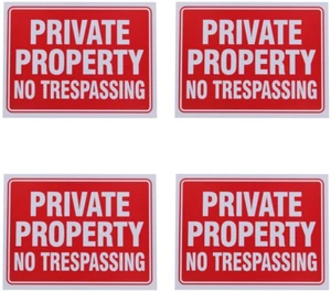 8 Stück Privateigentum Kein Betreten Schild 9 x 12 Zoll Robuster wetterfester Kunststoff - Bild 1 von 12
