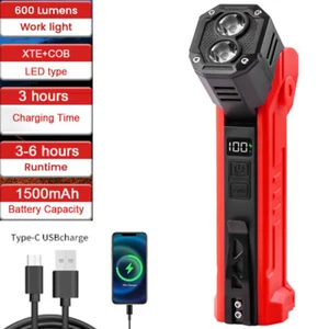 COB LED Work Light Car Mechanic USB Rechargeable Flashlight Torch Lamp Magnetic - Picture 1 of 18