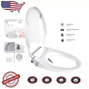 Easy DIY Install Bidet Toilet Seat - V-Shape Design with Gentle Cleaning Nozzles - Picture 1 of 10