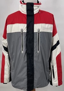 Bogner Ski Snowboard Jacket Mens Size XL  Coat Gray Black Red Hooded Winter - Picture 1 of 12