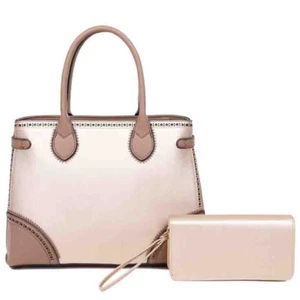 Stylish Medium Top Handle Satchel Handbag for Women 2pcs Set - Picture 1 of 2