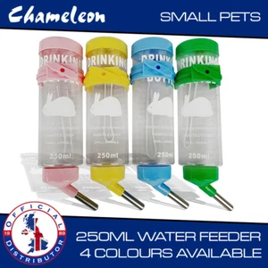 Cage pet Water Bottle 250ml Snap on small animal rabbit 2 Colours Available - Picture 1 of 3