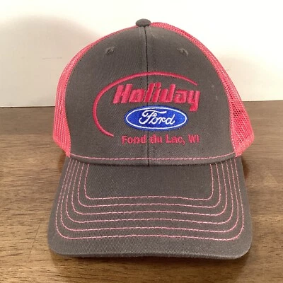 GORRA DE BÉISBOL DE VACACIONES PARA CONCESIONARIO FORD FOND DU LAC WISCONSIN ROSA CAMIONEROS NUEVOS Foto 1 de 4