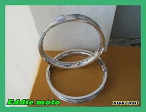 Fit Honda CB350F CB250Front & Rear Aluminium Wheel Rim Set Chrome series7 #BI# - Picture 1 of 6