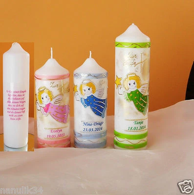 Taufkerze "Schutzengel   "zur Geburt ,Mädchen,Junge-.Taufgeschenk - Bild 1 von 2