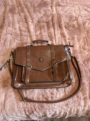 ECOSUSI Mochila Maletín Cuero Laptop Mensajero -Café Foto 1 de 4