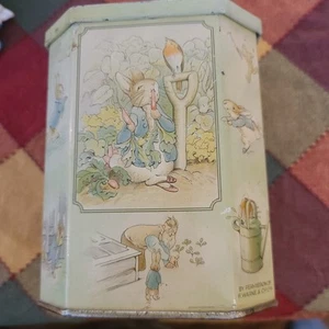 1939 Beatrix Potter Peter Rabbit SUPER RARE McVitie & Price Buscuit Tin Antique - Bild 1 von 20